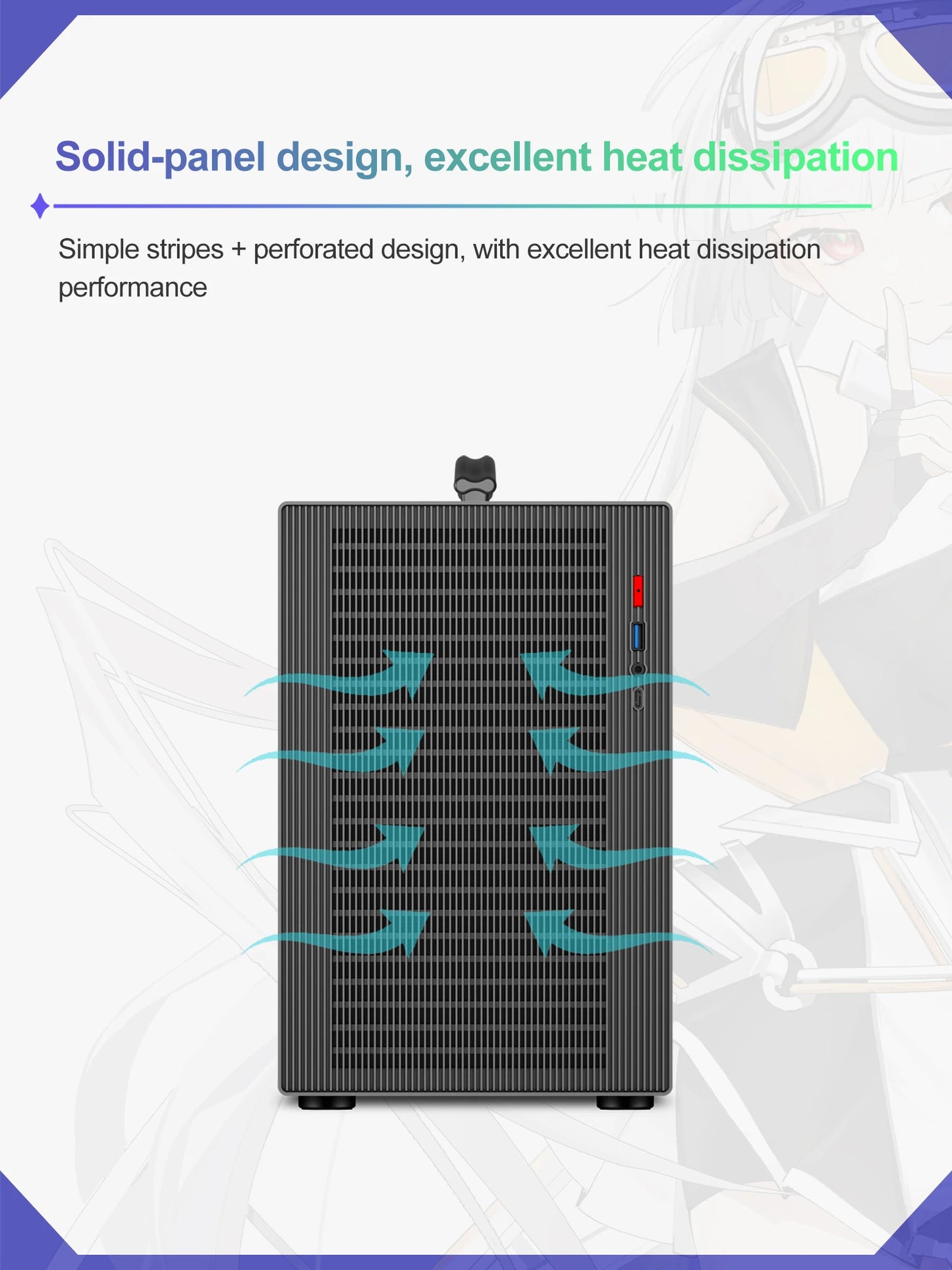 Power Train X-GAMERX M1 Handheld Portable Computer Case Side Transparent MINI Game MATX Desktop Chassis