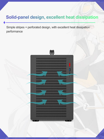 Power Train X-GAMERX M1 Handheld Portable Computer Case Side Transparent MINI Game MATX Desktop Chassis