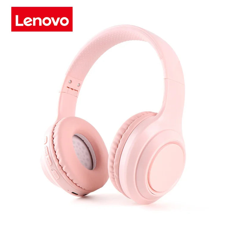 Lenovo Original Bluetooth 5.3 Earphones Over-ear Foldable Computer Wireless Headphones Gaming Headset 360° Stereo Sound Headset