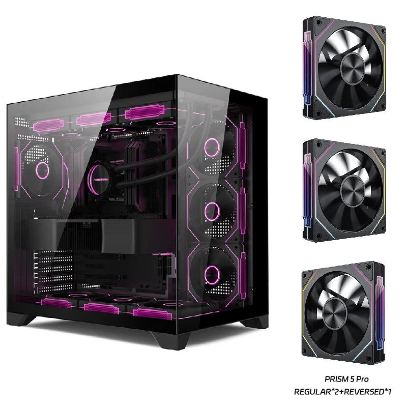 Power train Dreamland PRO ATX motherboard PC gaming 360 water-cooled Sea view room Double-sided glass gaming computer case