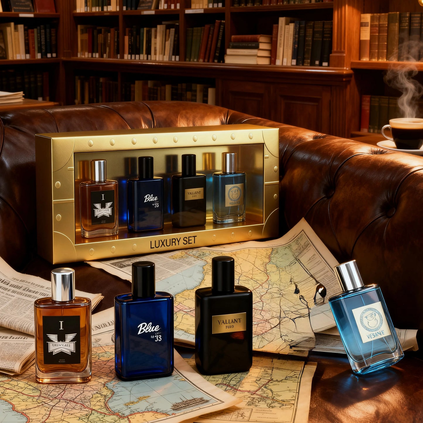 4-Piece men's Perfume Gift Set (0.68oz Each ) - 4Long-Lasting Fruity aroma & Fresh Scents, The Perfect Holiday, Date & Party Gif