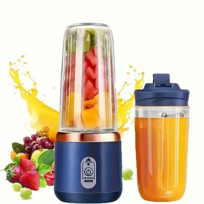Juicer Cup + Portable Outdoor Cup, Dual Cups, Detachable, Easy To Clean, For Making Fine Juice, Fruit Blender, Beverage Maker, Suitable For Home, Outdoor Travel, Office, USB Charging, Portable Blender, Juice Mixer - Perfect G