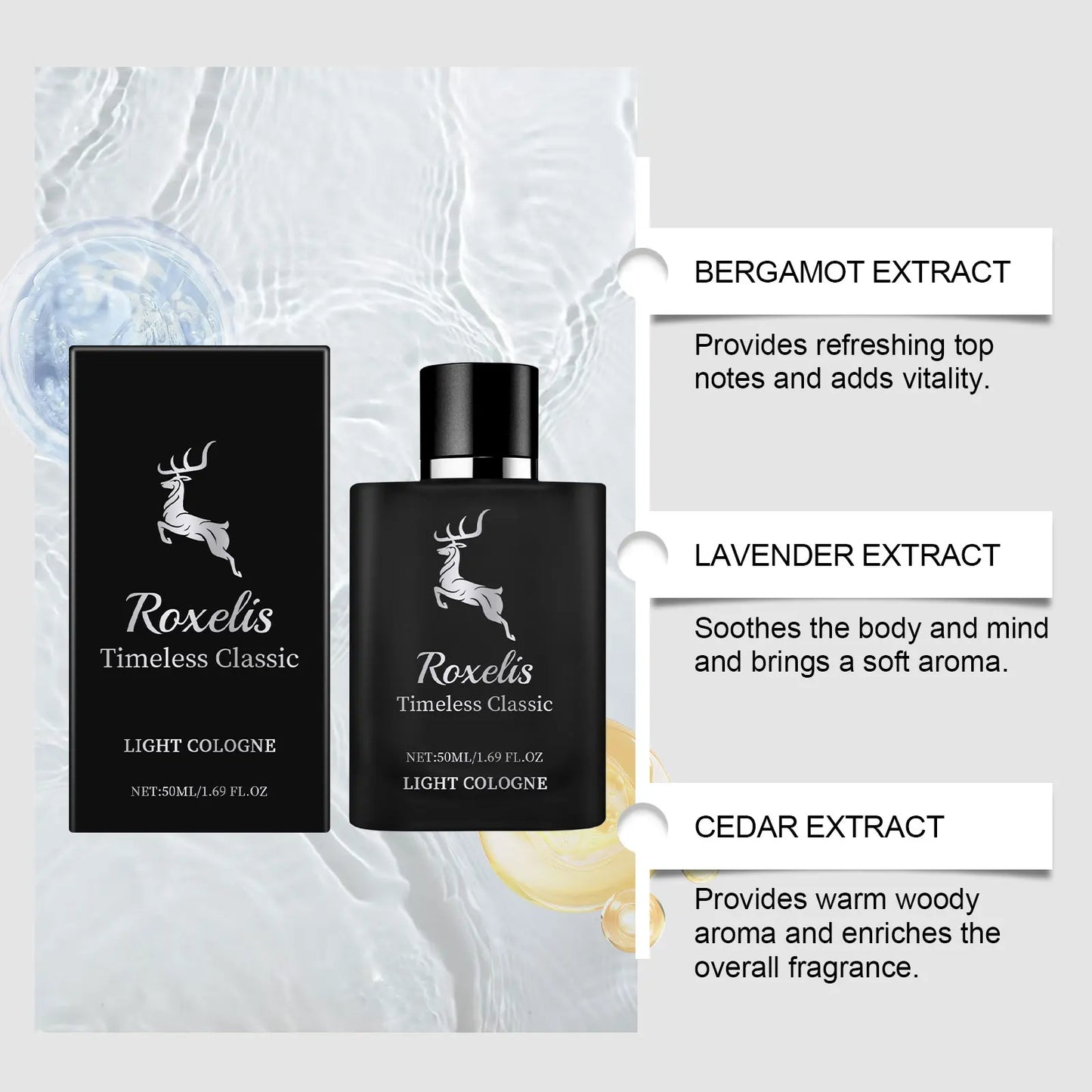 50ml Advanced Feeling Bergamot Perfume Classic Cologne Natural Fresh Hair Temperament Lasting Fragrance elegant Portable Perfume
