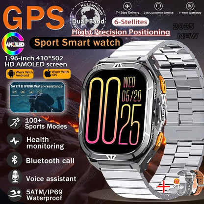 New For XIAOMI Sport Wristband Built-in GPS&Compass BT Call Smartwatch Altimeter Health Monitoring 3ATM Waterproof Swim Watches