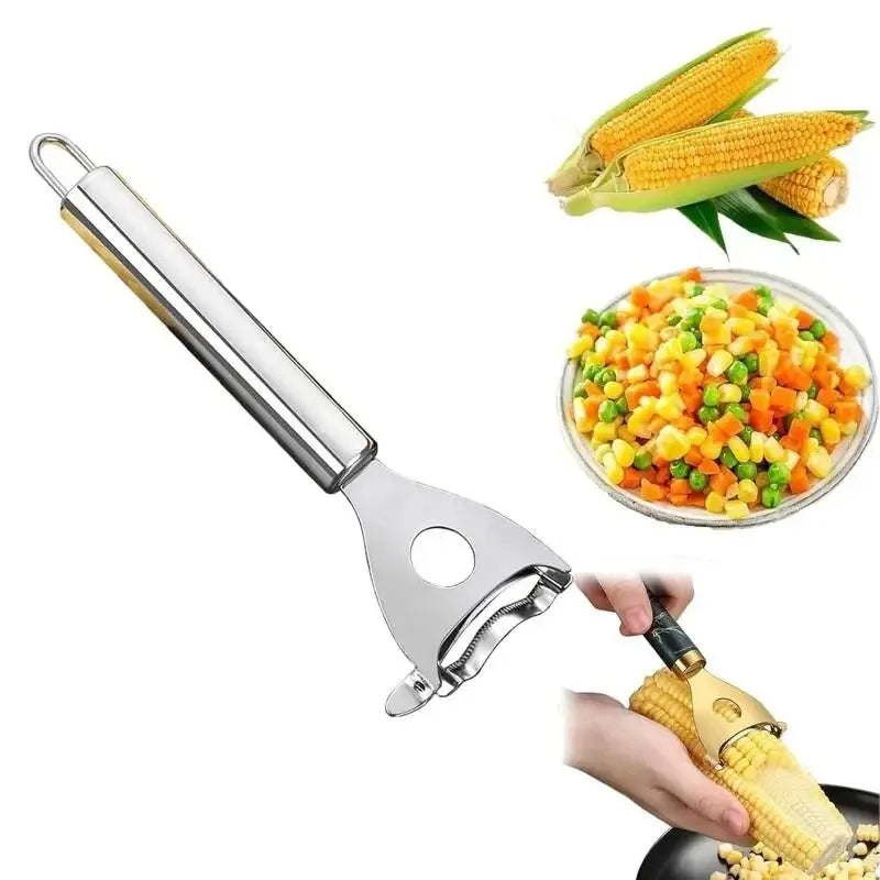 Efficient Corn Kernel Stripper Tool,7.1 Inch with Safety Hole&Comfort Handle,for Easy,Mess-Free Removal, Saves Time in Kitchen