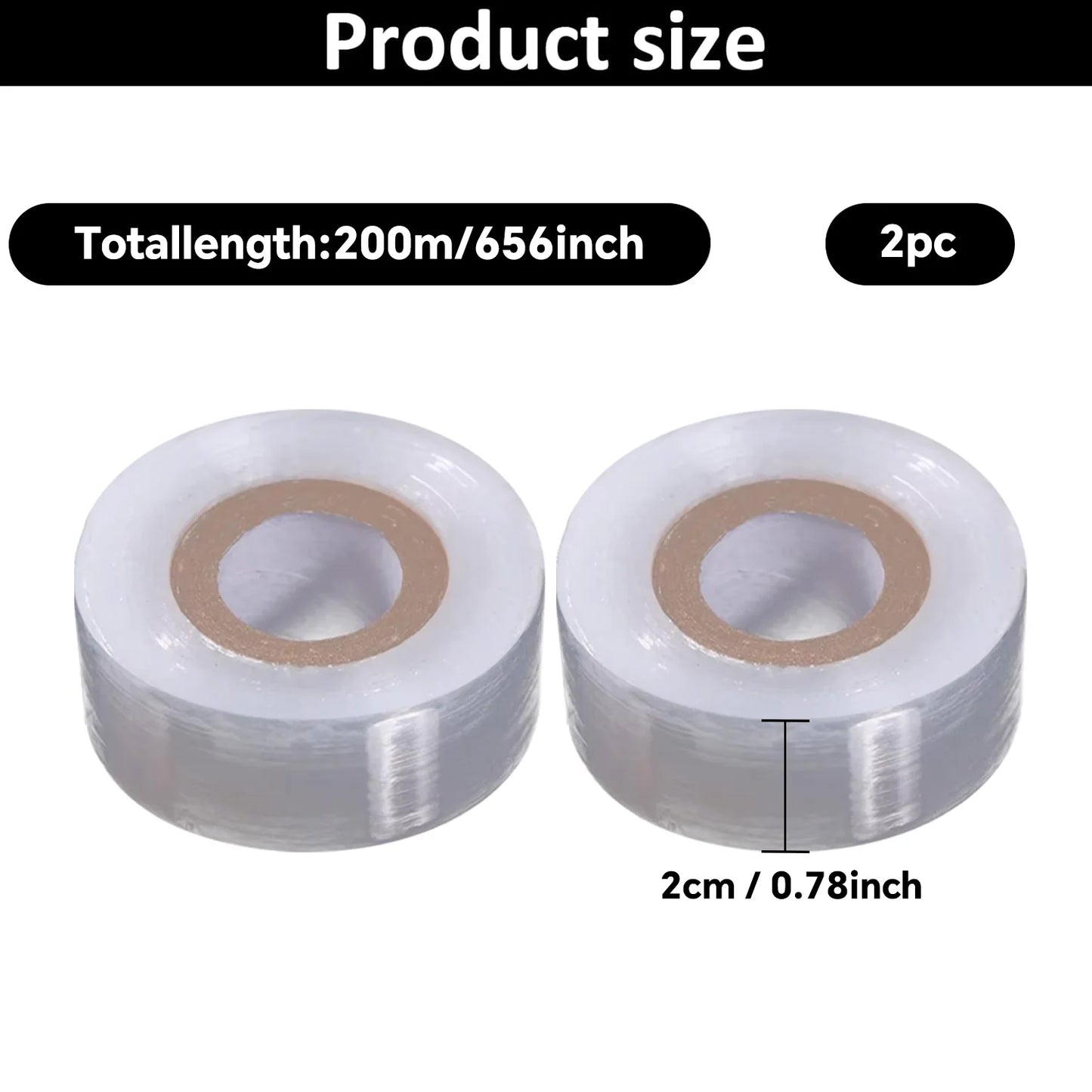 200m Length Eco-Friendly Biodegradable Grafting Tape Graft Membrane Gardening Bind Belt PE Grafting Tape Packaging wrapping film