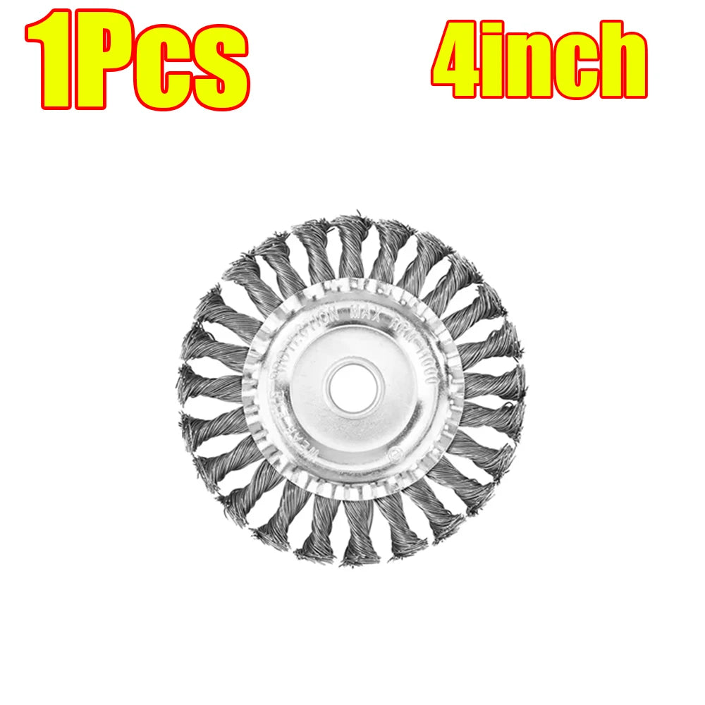 10/6/4inch Wire Brush Trimmer Weed Cutter Head Grass Moss Steel Wire Grass Trimmer Head For Garden Lawnmover Cutter Tools