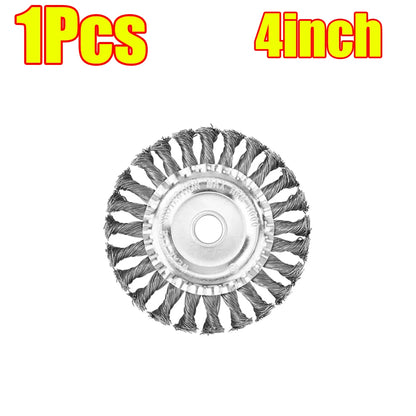 10/6/4inch Wire Brush Trimmer Weed Cutter Head Grass Moss Steel Wire Grass Trimmer Head For Garden Lawnmover Cutter Tools
