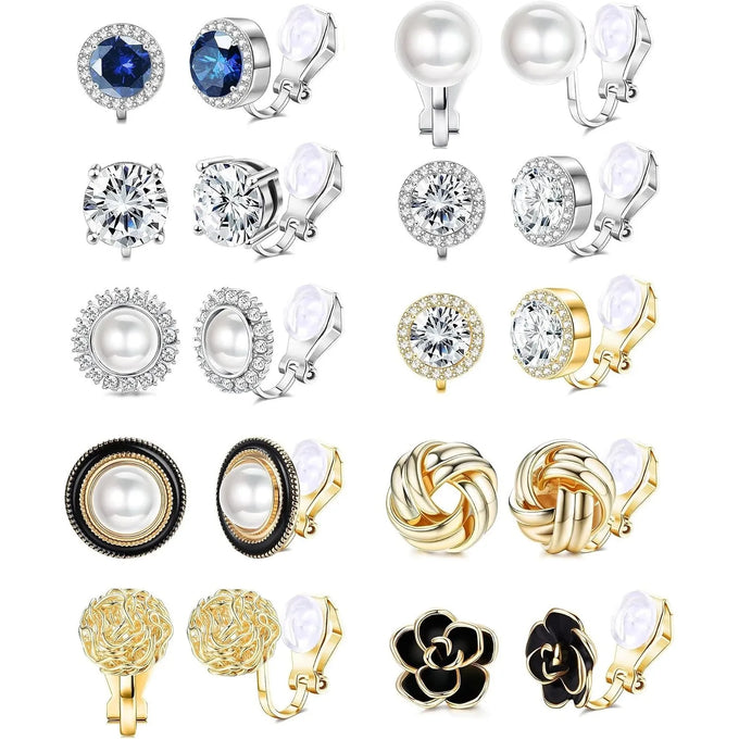 Clip-On Earring Set — 10 Pairs