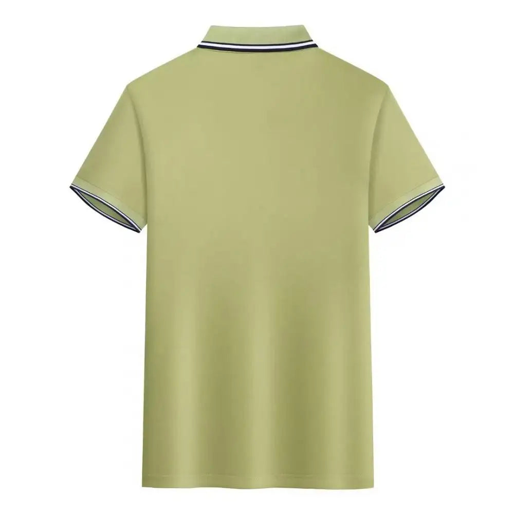 Summer men's 100% polyester fashion Milan print casual knight stripe lapel short-sleeved shirt polo shirt top