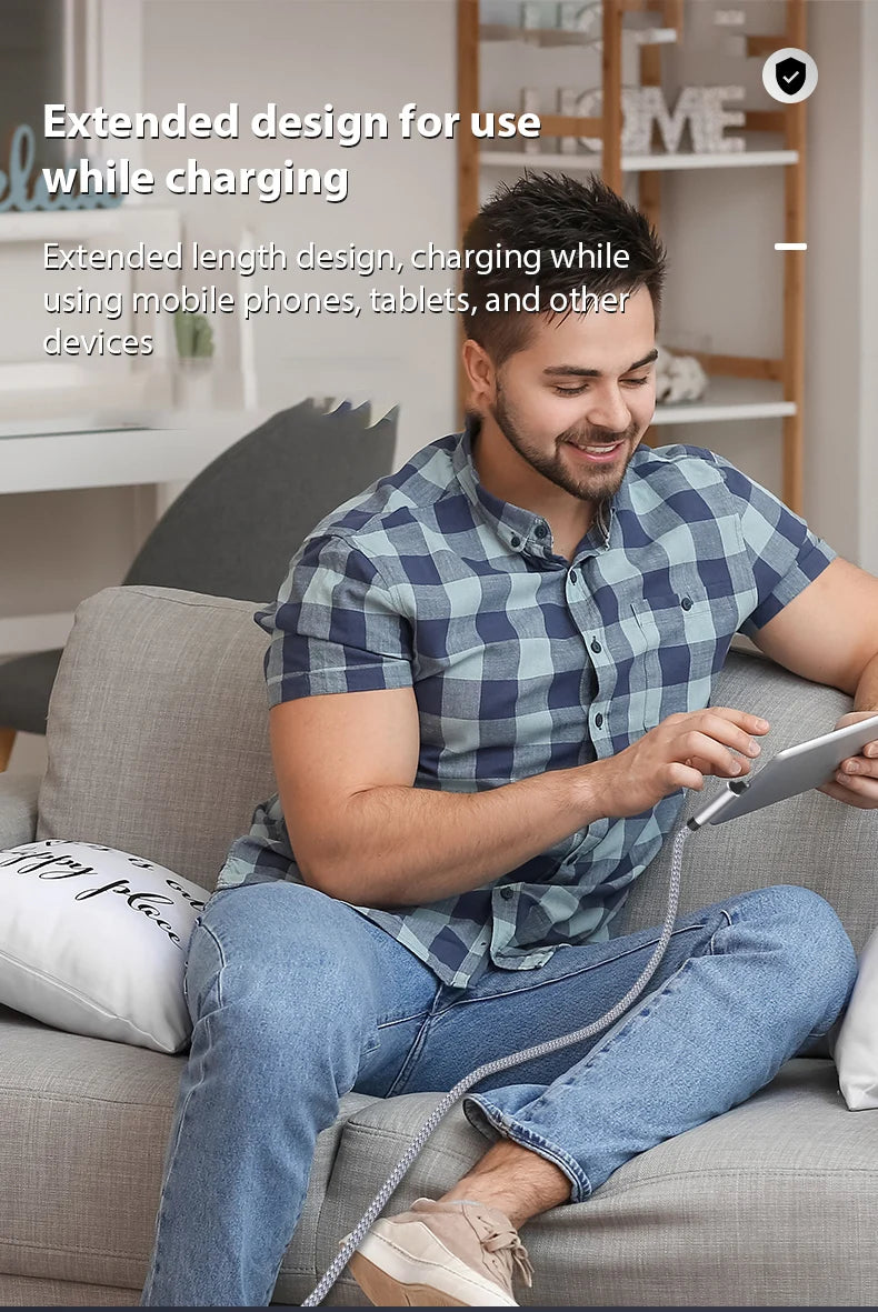 6A USB C Elbow Type C Fast Charge Cable 3m 5m Phone Extend Charging Cable for Samsung Huawei Xiaomi Oppo OnePlus VR Camera