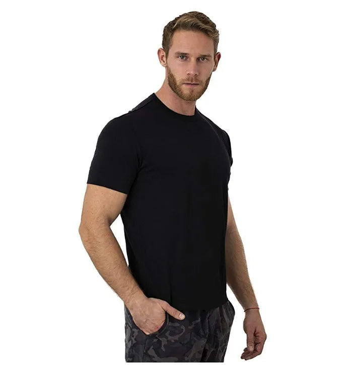 100% Superfine Merino Wool T Shirt Mens Base Layer Shirt Merino Wool Wicking Breathable Quick Dry Anti-Odor +Merino Wool Socks