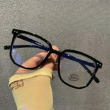 Black Square Clear-Lens Glasses — view 2