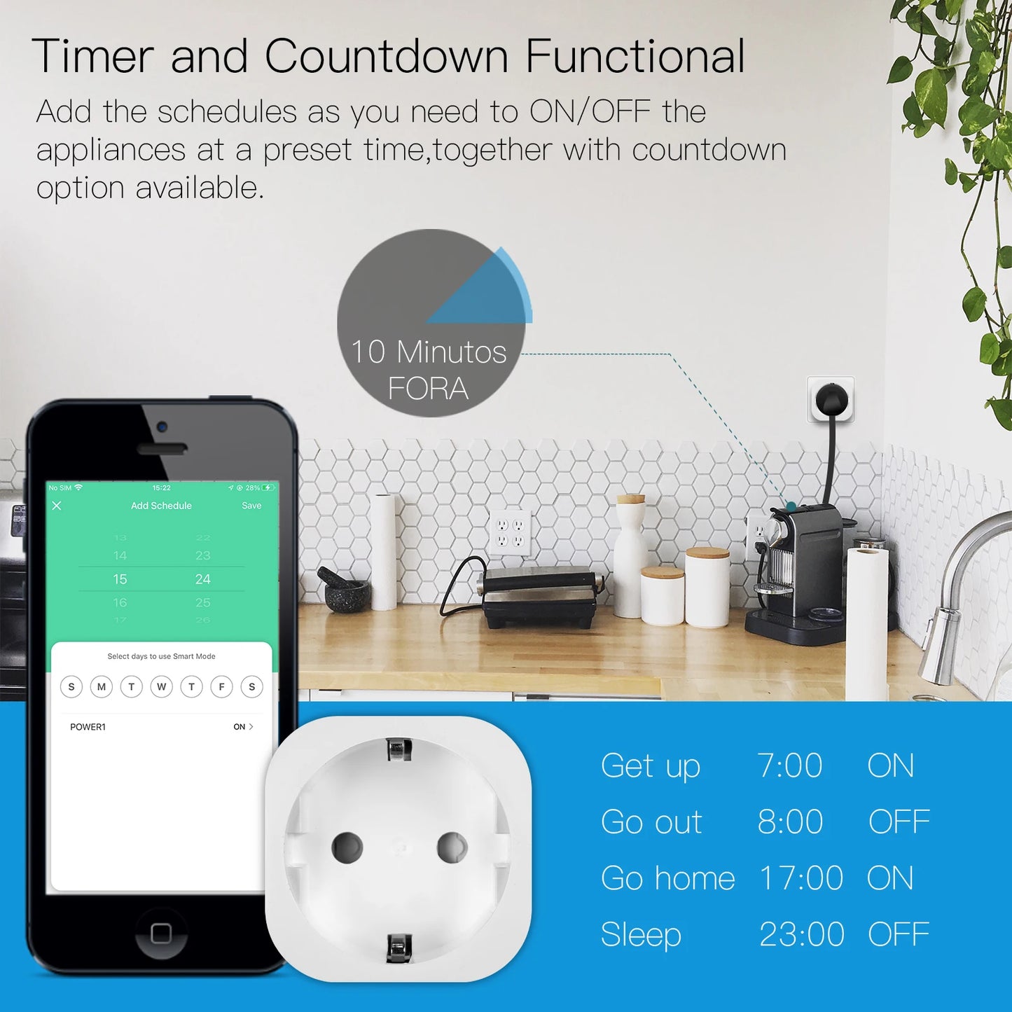 Moes ZigBee Tuya Socket Power Plug 16A Smart APP Wireless Socket Outlet Functional Energy Monitor Timer Alexa Google EU