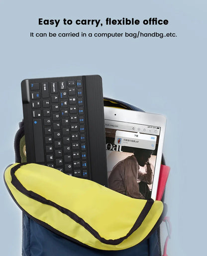 10inch Bluetooth Wireless Keyboard Rechargeable For Mobile Phones Tablet Russian Spanish French AZERT For Android ios Windows