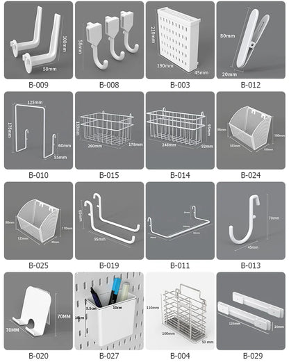 No-Holes Home Organization | This Wall Pegboard Displays & Organizes Your Daily Items & Electronics in Living Room/Study