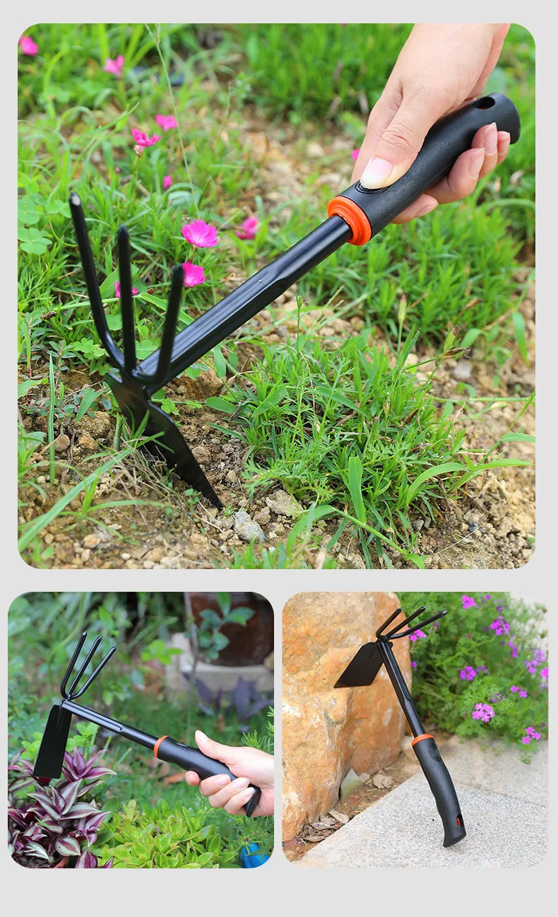 5 Pack 5-in-1 Gardening Hand Tool Set, Mini Hoe & Small Shovel for Outdoor Digging, Garden Loosening & Beach Clamming Tools