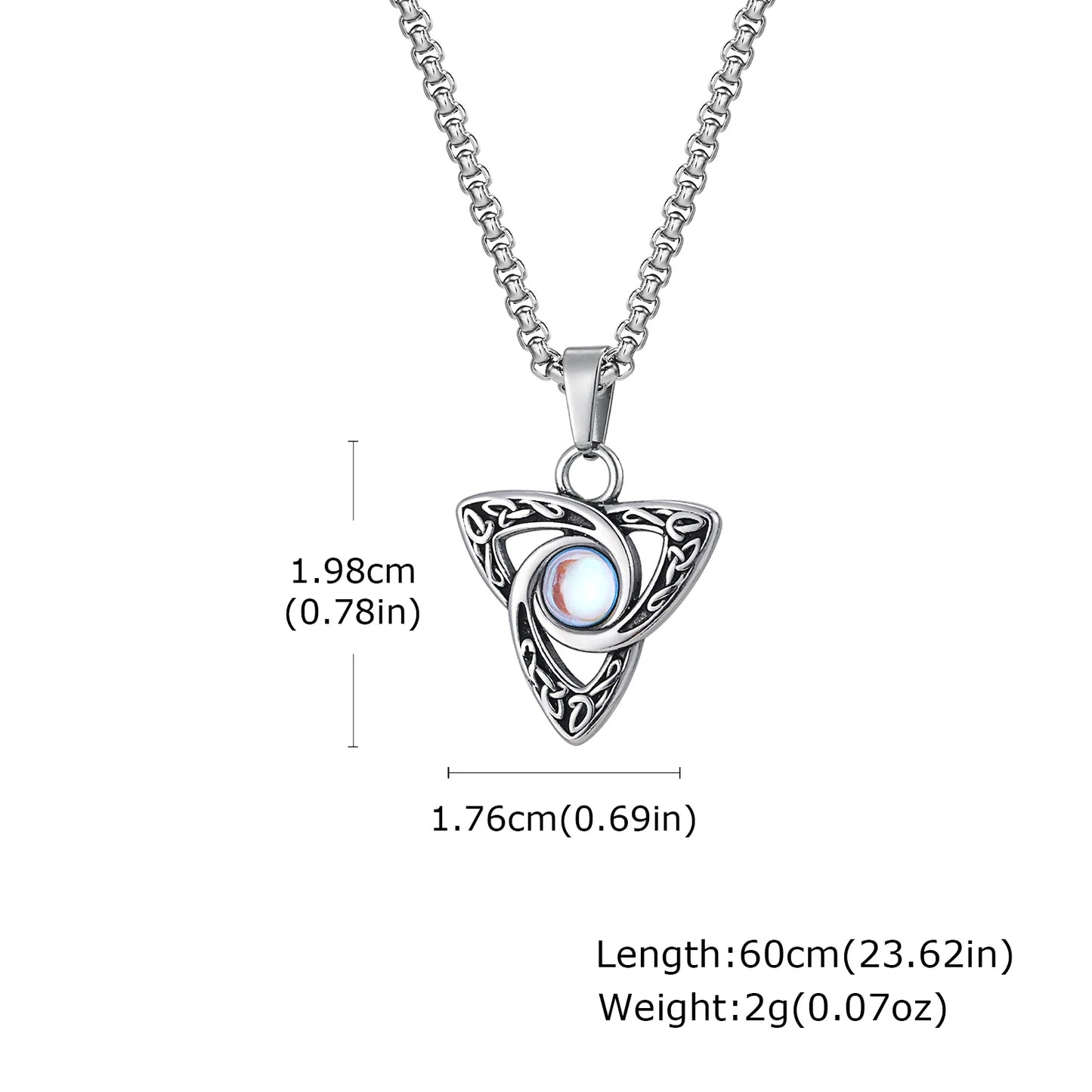 Men's Silver Color Geometric Pendant Necklace, Non Fading Stainless Steel Compass Necklace with Chain, Stylish Jewelry Gifts