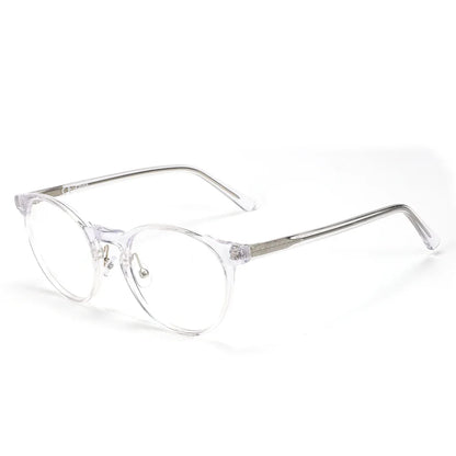 ZENOTTIC (XS Size) Handmade Acetate Round Prescription Eyeglasses Transparent Circular Progressive Optical Glasses for Women Men