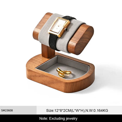 MISHITU T-shaped Watch Stand Wooden Jewelry Watch Display Stand Watch Storage Holder Bracelet Jewelry Display Watch Storage Rack