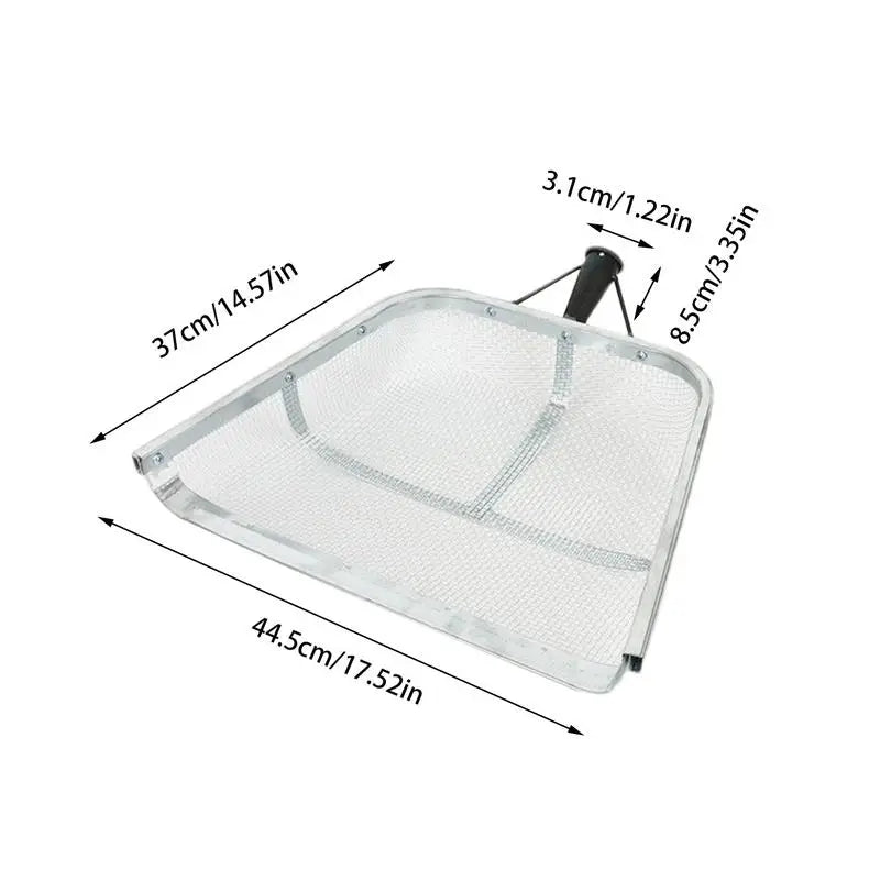 Garden Sifter for Soil Sturdy Stainless Steel Soil Sieve with Easy Grip Handle Ergonomic Portable Farm Shovel Multifunctional