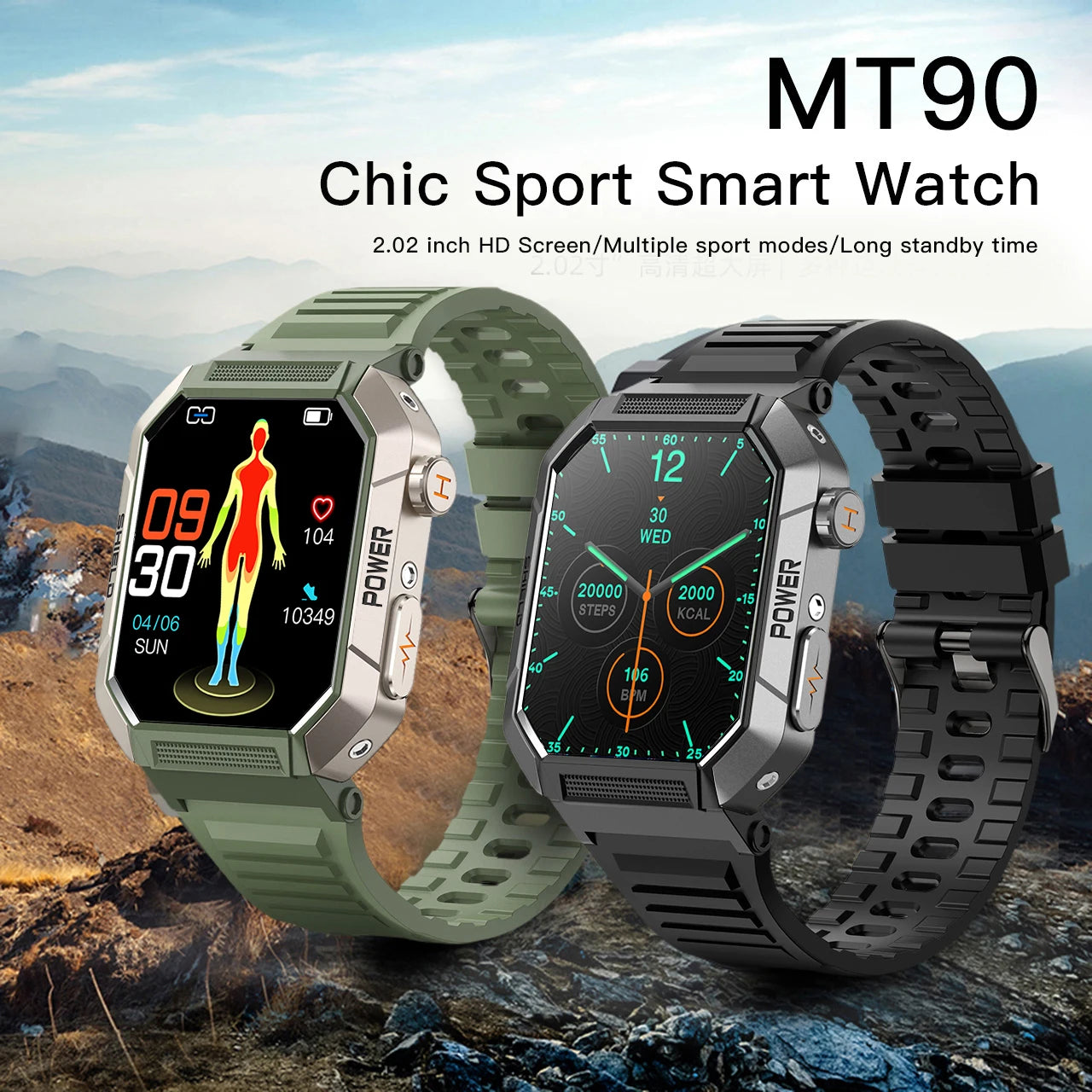 2026 New 2.02" Smart Watch Professional ECG & PPG Health Monitor Bluetooth Call GPS Track Recorder IP68 Waterproof for Men Women