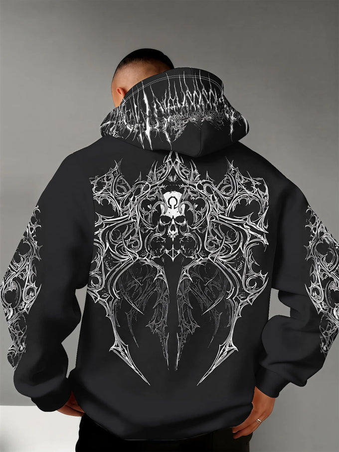 Men's Skull-Print Hoodie — product image