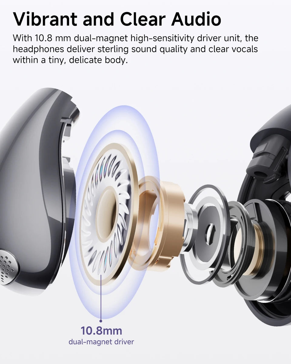 QCY Crossky C30 Ear Clip Earphones Bluetooth 5.4 Wireless Open Ear Sports TWS Earbuds Dual-Connection Headphones