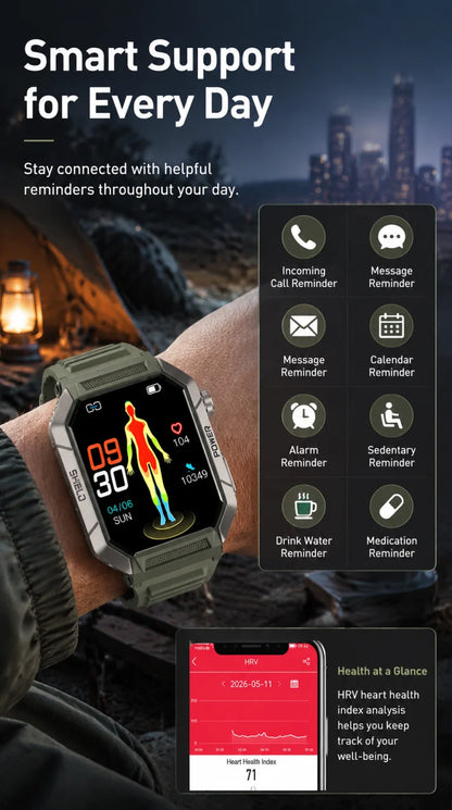 2026 New 2.02" Smart Watch Professional ECG & PPG Health Monitor Bluetooth Call GPS Track Recorder IP68 Waterproof for Men Women