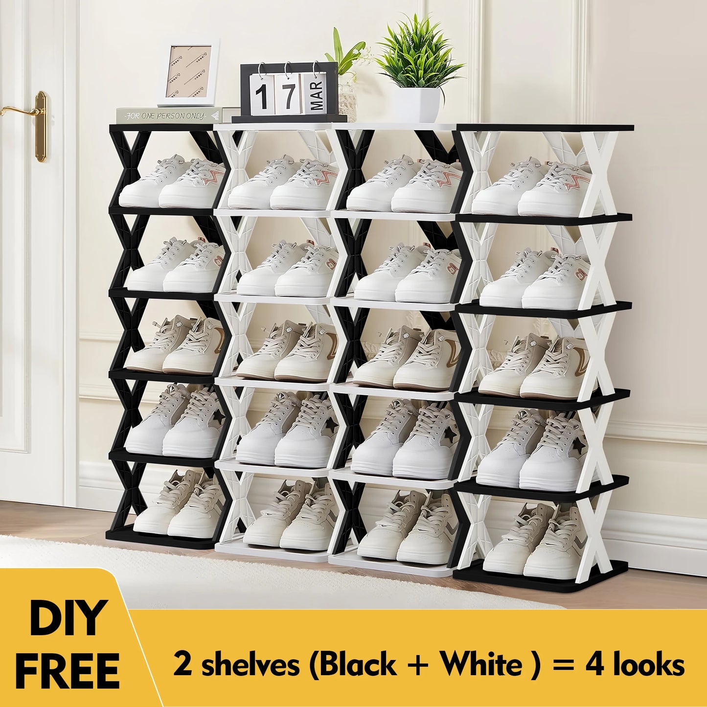 Shoe Rack Storage Organizer Detachable Shoe Racks Saves Family Household Rack Multi Layer Simple Shoes Shelf Color Cabinet