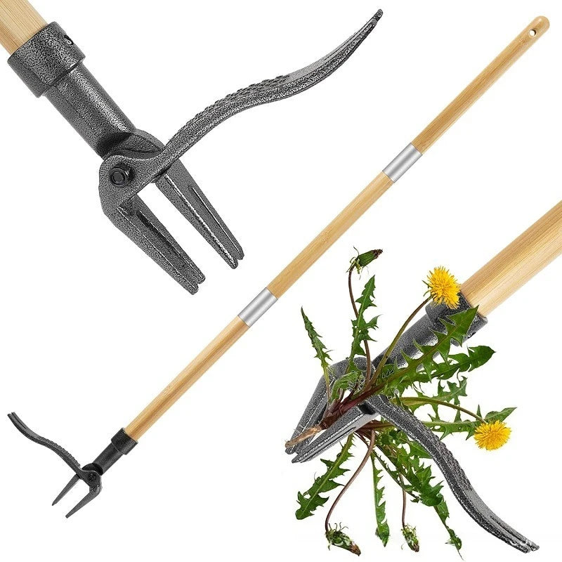 Standing Weed Puller Tool - Adjustable 45-Inch Weed Remover, No-Bend Weed Extractor for Garden Lawn, Durable Vertical Weeder