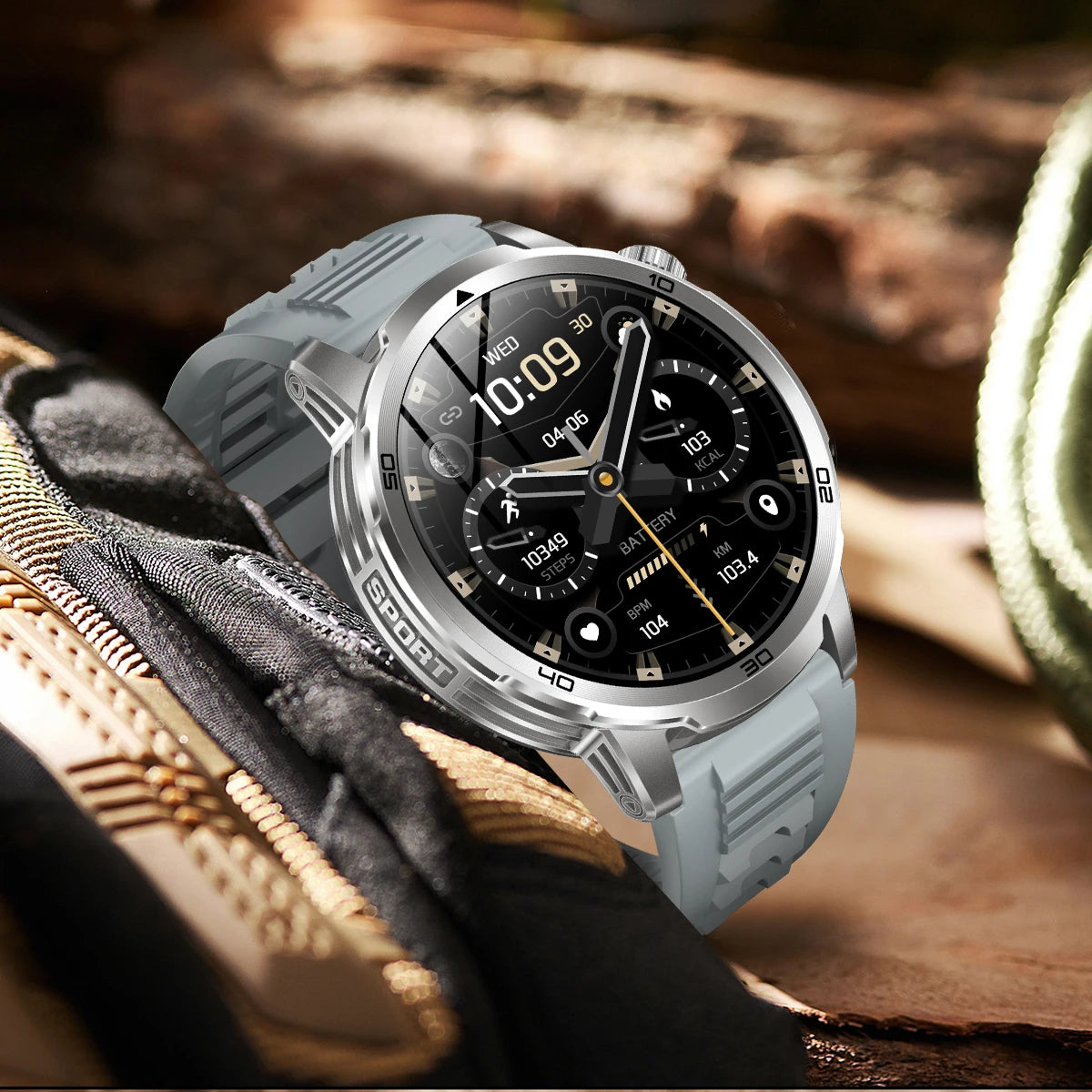 2026 New  Outdoor Smart Watch 1.85inch AMOLED 1000mAh Large Battery 5ATM Waterproof Voice Call Sports Men Fitness Bracelet