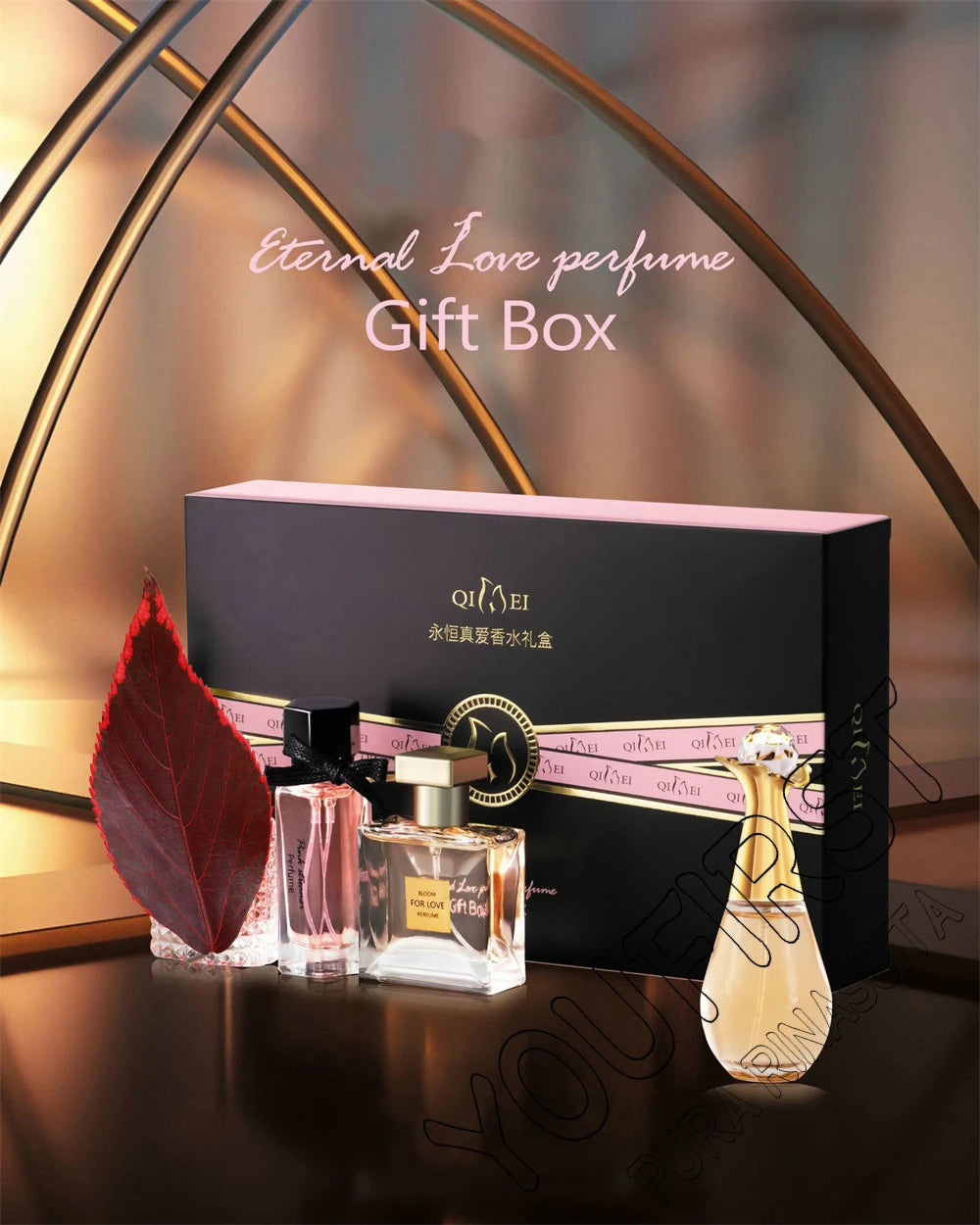 Luxury Brand Perfume Women Eau De Parfum Femme Gift Box 4Pcs Set 100ml Perfumes De Mujer Fresh Natural Floral Fruity Scent Spray