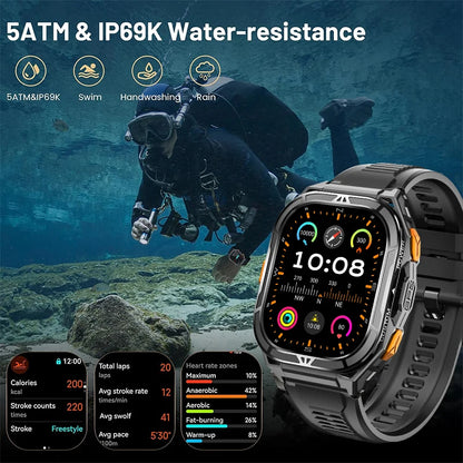 New For XIAOMI Sport Wristband Built-in GPS&Compass BT Call Smartwatch Altimeter Health Monitoring 3ATM Waterproof Swim Watches