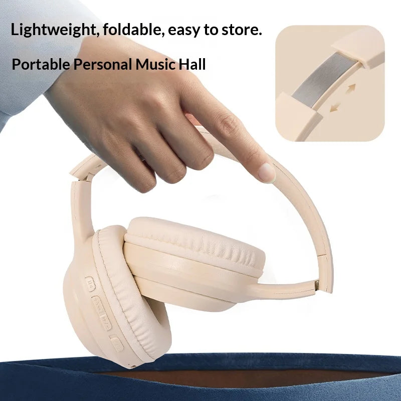 Lenovo Original Bluetooth 5.3 Earphones Over-ear Foldable Computer Wireless Headphones Gaming Headset 360° Stereo Sound Headset