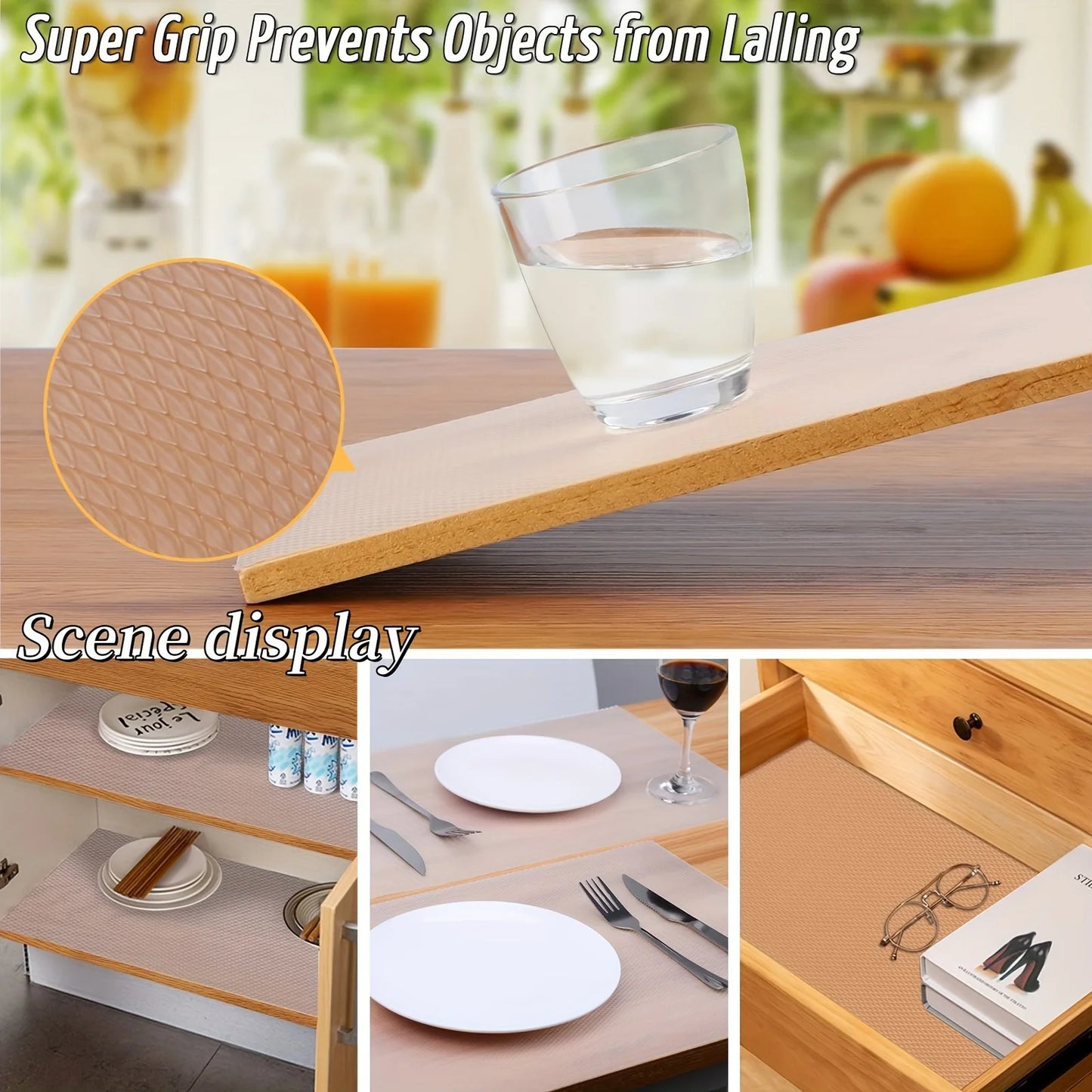 1 Roll 300cm/118inch Waterproof Non-Slip Plastic Shelf Liner Roll,Multipurpose Cabinet Drawer Mat Liner for Kitchen Daisy Design