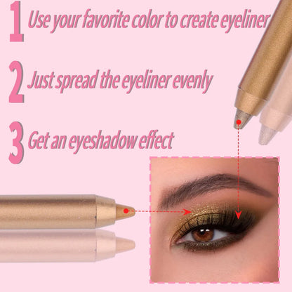 Waterproof Eyeliner Pencil Set A Combination of Multiple Colors Creates The Perfect eye Makeup Shimmering Multi-Color Eyeshadow