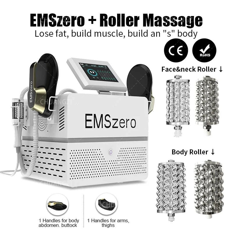 NEW UPGRADE EMSzerol+RF(62 ROLLER MASSAGE)therapy Body Weight Loss Slimming Beauty Equipment