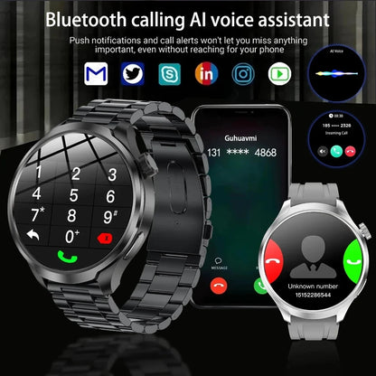 NEW GPS Outdoor fitness NFC Smart Watch Men 1.85 Inch AMOLED Screen  Bluetooth Call IP67 Waterproof Man Smart Watches Man 2025