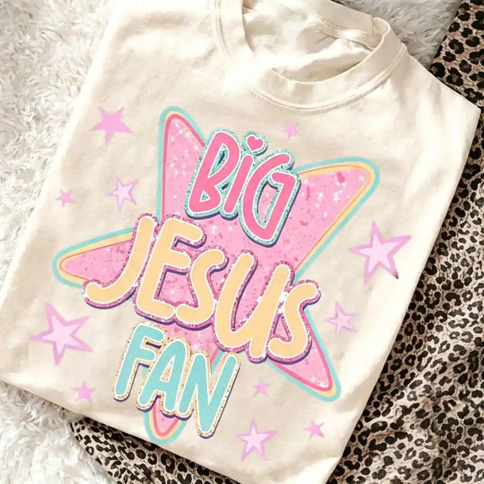 Big Jesus Fan Graphic T-Shirt