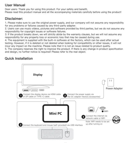 Intel i9 Windows11 Mini PC Protable Gaming i9 10980HK N150 16/32GB RAM WIFI6 BT5.2 4K 1/2TB SSD 1000Mbps Mini Gamer Computer PC