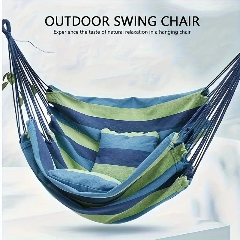 New Outdoor Swing Hammock Chair Canvas Leisure Chair No Pillow Or Cushion Dormitory Hammock Swing Rocking Chair(With Storage Bag
