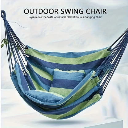 New Outdoor Swing Hammock Chair Canvas Leisure Chair No Pillow Or Cushion Dormitory Hammock Swing Rocking Chair(With Storage Bag