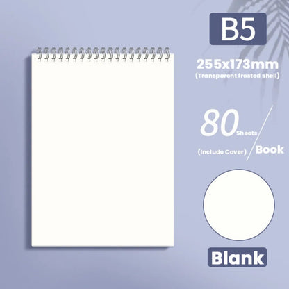 New Multifunctional A5/B5/A4 Coil Notebook 80Sheets Grids/Blank/Horizontal Line Notepad Flip Up Spiral Notebook Students Gift