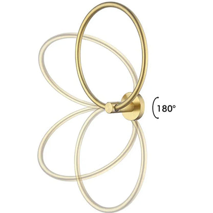 304 stainless steel brushed gold towel ring Bathroom Accessories Wall Mounted Polished Stainless Steel Towel Ring