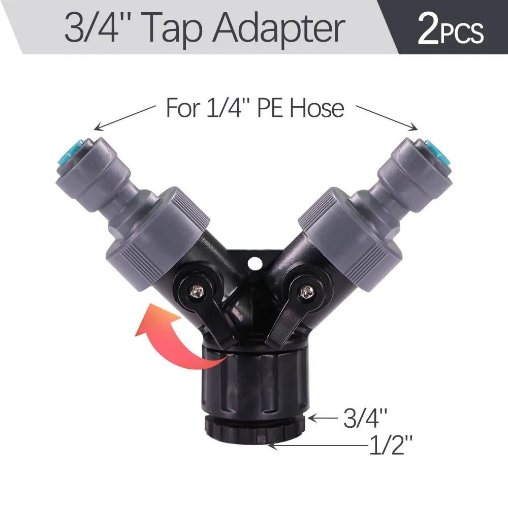 1/4″ 4/6mm 60W Self-priming Pump Misting Cooling System 0.6mm Atomizer Sprayer Slip Lock Nozzle Joint Outdoor Garden Irrigation