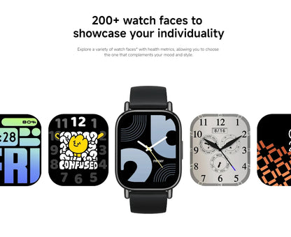 Global Version Redmi Watch 5 Lite 1.96'' AMOLED display 18-Day Battery life Built-in GNSS 5ATM Bluetooth® calling