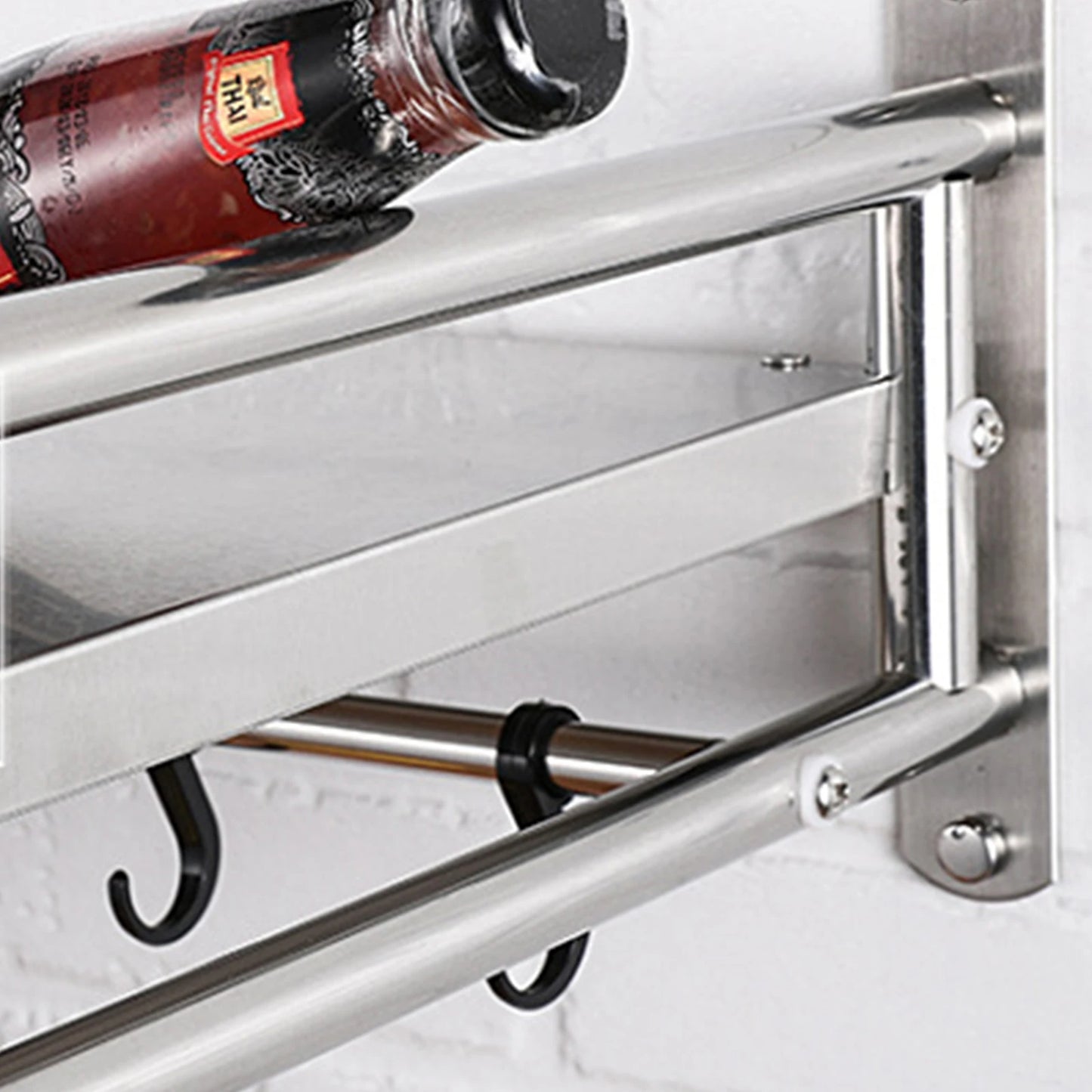 Microwave Oven Rack Stainless Steel Microwave Oven Shelf Wall-Mounted Kitchen Shelf Kitchen Shelves Counter
