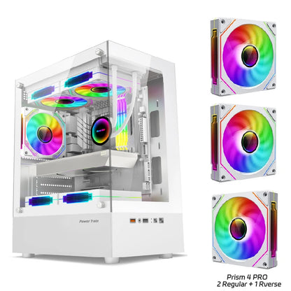Power Train Illusionary Realm Computer Case M-ATX ITX Seaview Room Side Transparent Desktop Chassis Support 240 Water Cooler