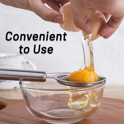 1Pcs Stainless Steel Egg Separator 20cm/7.9in for Separating Egg White & Yolk Baking Kitchen Tool